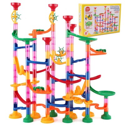Marble Run Toy,133Pcs Marble Runs Building Block Toy Set,Marble Maze Track Game