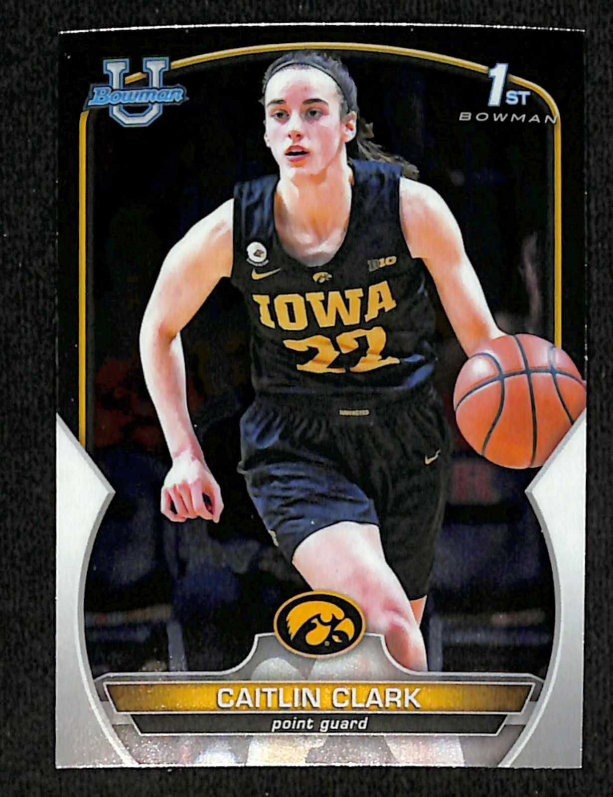 Caitlin Clark Hawkeyes 2022-23 Bowman University Chrome #50 FBC