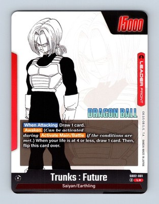Trunks : Future - SB02-001 Gold Leader Manga Booster 02 Dragon