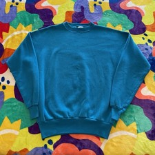Vintage 90s Blue Sweatshirt Men’s XL Pullover Hipster 80s Streetwear USA Made