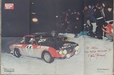 MANIFESTO POSTER LANCIA FULVIA n.14 RALLY MONTECARLO 1972 MUNARI MANNUCCI SIGNED