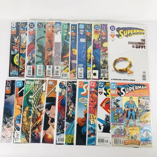 Lot of 24 Superman DC Action Comics Adventures of Superman VTG 80s 90s 00s NM