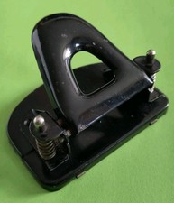 Büro-Locher Vorläufer von Brause Iserlohn 2200 Metall schwarz Vintage Retro 