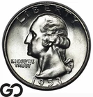1953-S Washington Quarter Frosty Gem BU