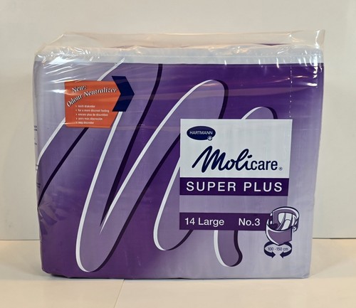 SALE Vintage Molicare Super Plus Pack Of 14 Large Diapers No. 3 Brand New WOW