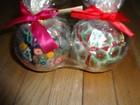 Body Mind & Soul Glowing Candles Hand Sculpted Layered Pattern 4” Diam Candles — photo 2