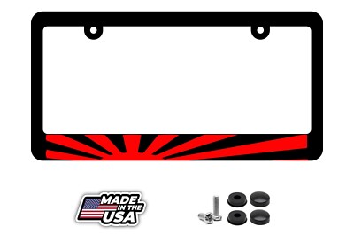   RISING SUN LICENSE PLATE FRAME JDM LOW CAMBER FLUSH TYPE R FUNNY CAR CIVIC