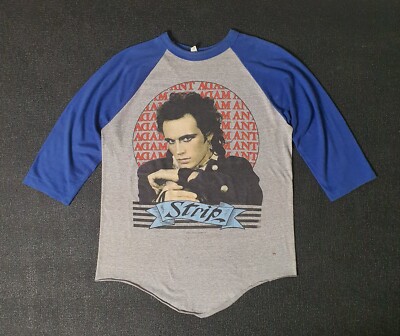 Vintage 1984 ADAM ANT Strip Tour promo Raglan Jersey 80s T shirt