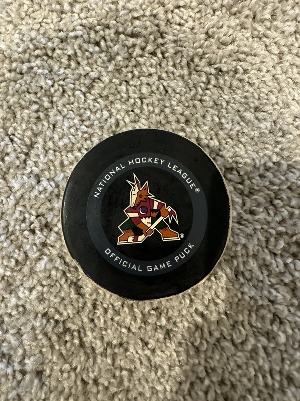 2020 Arizona Coyotes vs. Tampa Bay Lightning Game Used Puck 2/22/20