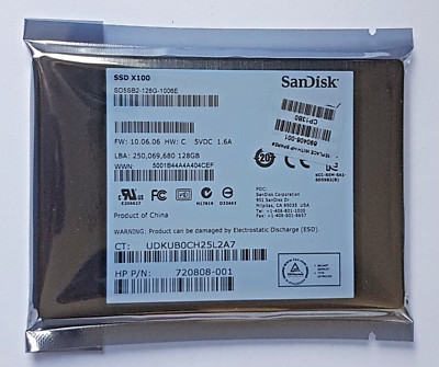 128 GB SATA III SanDisk X100 SD5SB2-128G-1006E TLC SSD 2.5'' Festplatte Neu
