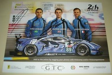 Le Mans 2019 - Risi Competizioni Racing With Ferrari 488 GTE PRO #89 Signed Card