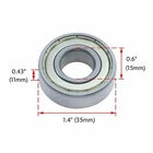 15mm x 35mm x 11mm 6202Z Deep Groove Ball Radial Bearing FOR ATV PIT BIKE