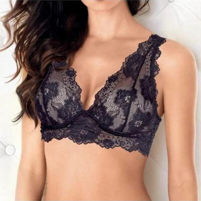 Lormar Bralette All Lace With Invisible Gel Push Up Cups Art Gem