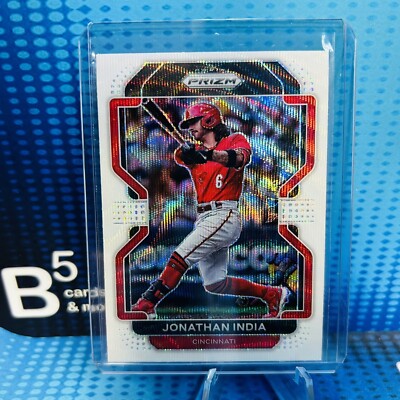 2022 Prizm Jonathan India White Wave Prizm SP No. 114 Cincinnati Reds