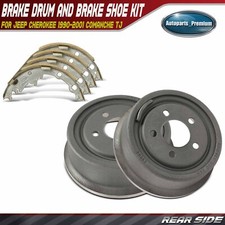 Rear Brake Drums Ceramic Brake Shoes For Jeep Cherokee 1990-2001 Comanche Tj Rear Brake Drums Ceramic Brake Shoes For Jeep Cherokee 1990-2001 Comanche Tj