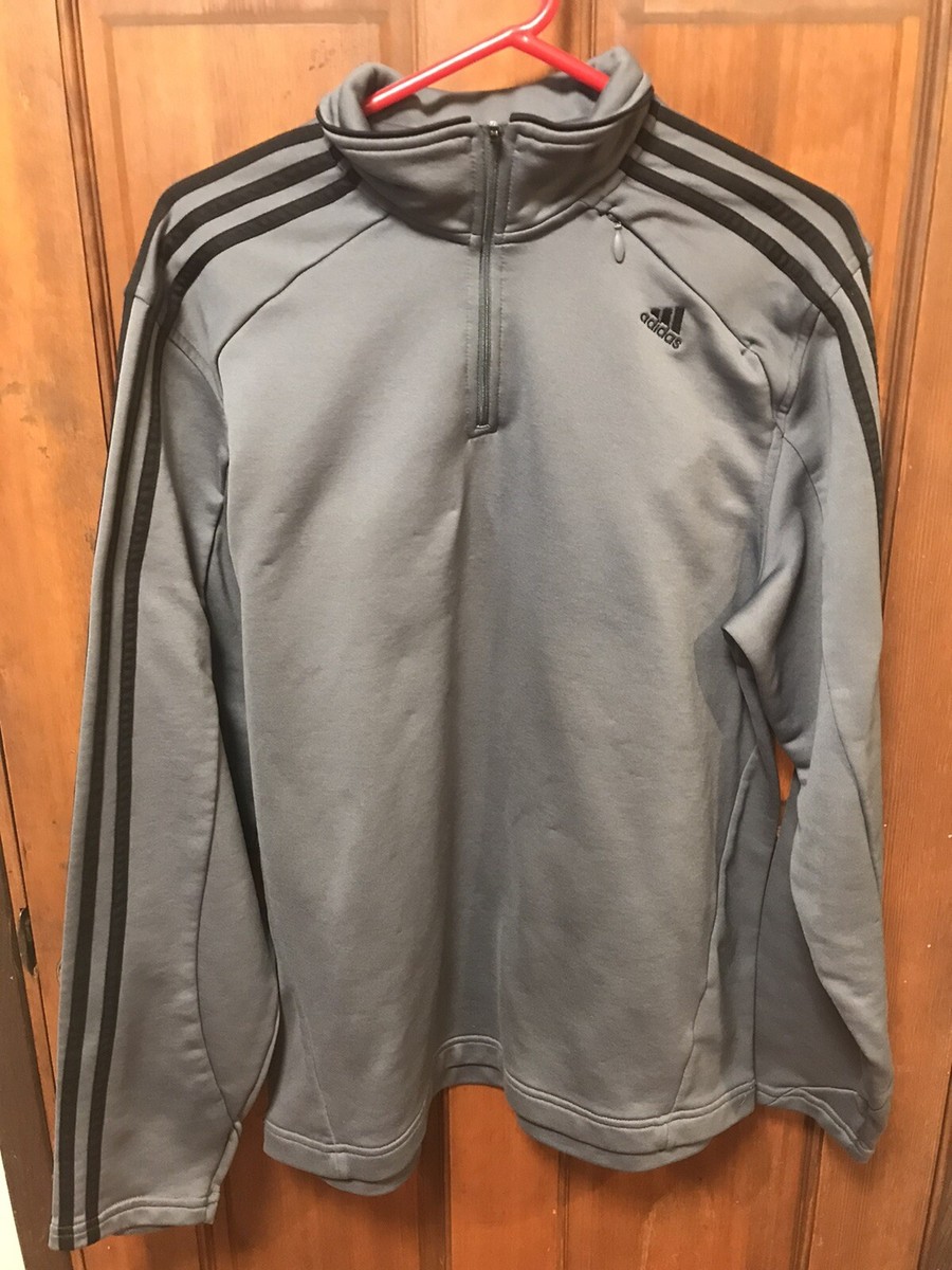 Adidas Pullover Men's 1/4 Zip Up Jacket RN# 88387 CA#40312 Adidas Pullover Men's 1/4 Zip Up Jacket RN# 88387 CA#40312