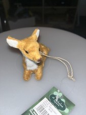 Faux Fur Deer Christmas Ornament