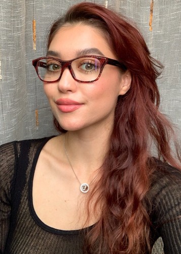 New ALAIN MIKLI Women's Eyeglasses AR3006 D020 52mm Cat Eye Red Italy G - Picture 7 of 10