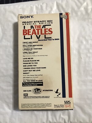 「THE BEATLES LIVE BEST」VHS The Beatles Live VHS Classic Rock SVS Video 45 Ready Steady