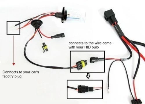 2x chicote de fios de bateria relé XENON HID 9005 9006 adaptador de cabo para anti-cintilação 35W - Imagem 4 de 4