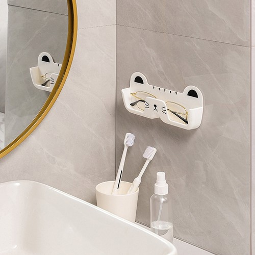 Wall Mounted Sunglasses Holder Cat Shape Eyeglass Holder Eyewear Rack Storage - Picture 4 of 14
