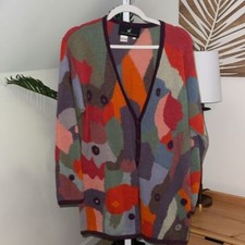 Vintage Peruvian Connection 100 Alpaca Handmade in Bolivia Cardigan Sweater