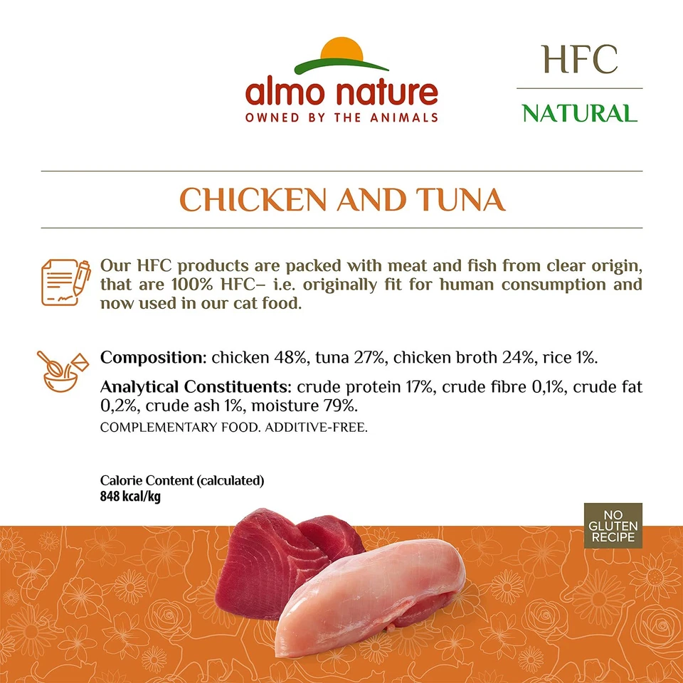 HFC Natural Katzenfutter nass- Huhn und Thunfisch 24er Pack 24 x 70g - Bild 3 von 4