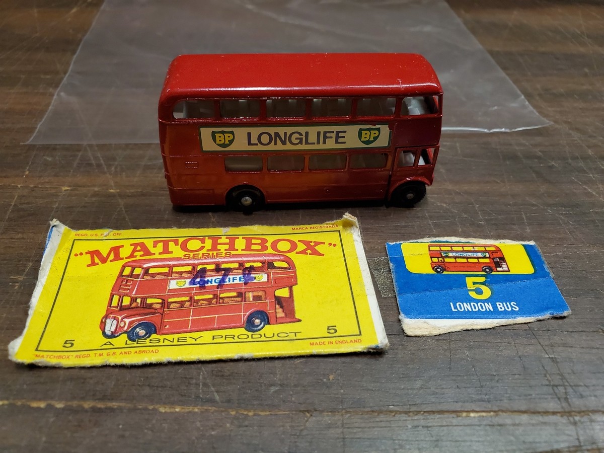 ミニカー MATCHBOX No.5 LONDON BUS Lesney Matchbox Series No. 5 Made in England Routemaster
