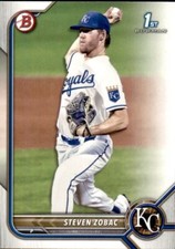 LOT OF 20 2022 BOWMAN DRAFT 1ST  BASE PROSPECT BD101 STEVEN ZOBAC ROYALS