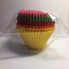 100 x 3'' Paper Cupcake Muffin Liners Baking Cups, Standard Size - Multicolor