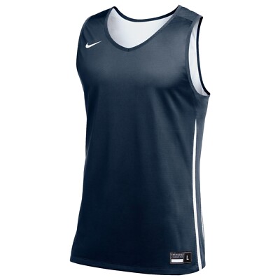 Nike Stock Board Reversible Practice Basketball Jersey Navy White