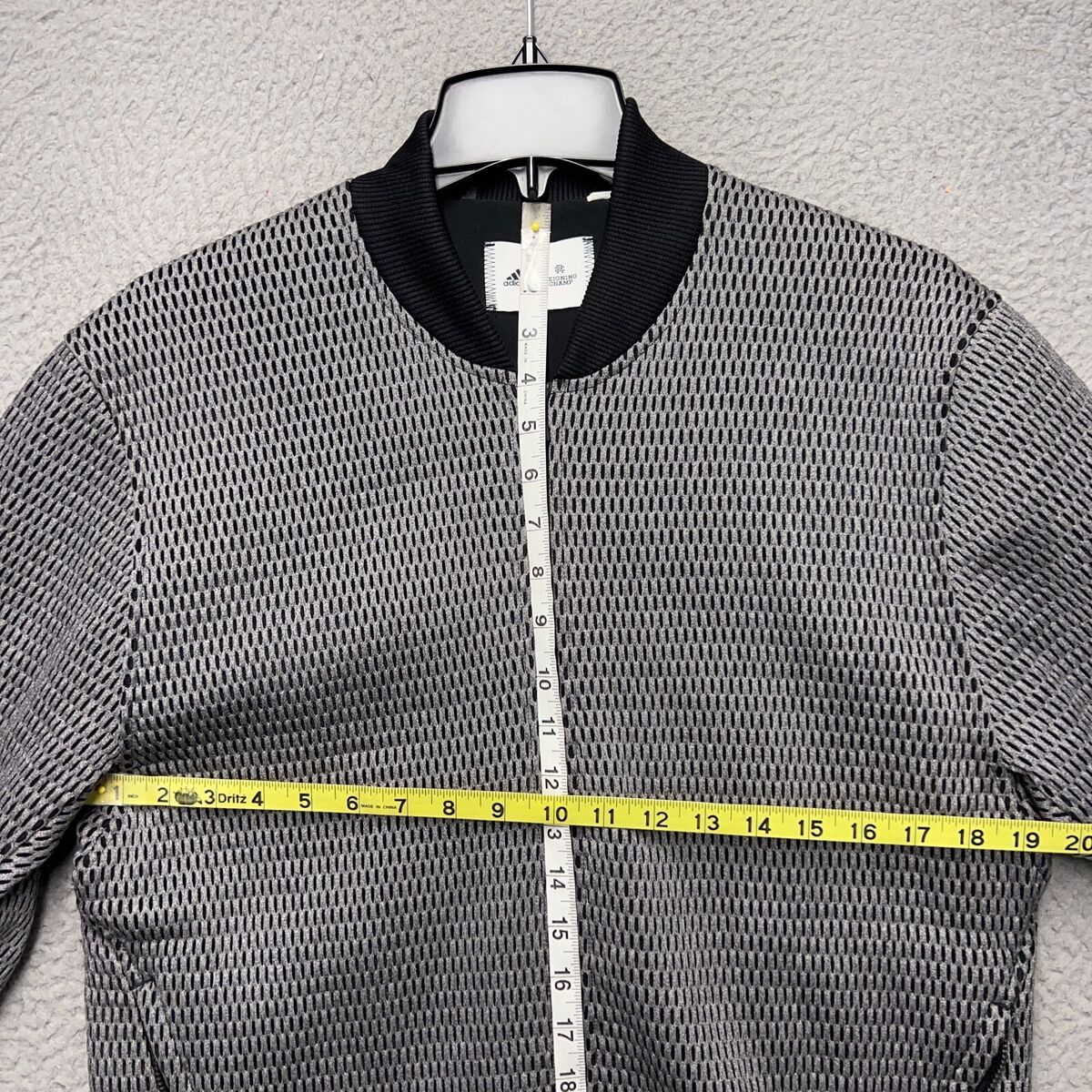 Adidas Reigning Champ Jacket mens Small Gray Black Lined Adidas Reigning Champ Jacket mens Small Gray Black Lined