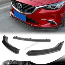 For 2014-2018 Mazda6 Mazda 6 Carbon Look Front Bumper Body Kit Spoiler Lip 3PC