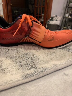 Saucony Soarin Vibrant Orange Running Track Shoes Saucony Soarin J2 Track Jump Pole Vault Athletic Shoes Red  main image 4