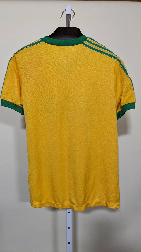 Adidas Vintage Brasil Press Soccer Futbol Brasil Yellow Jersey Medium - Image 2 of 3