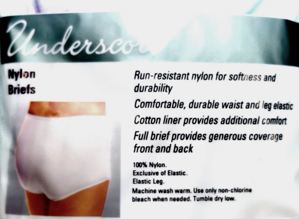 TAMANHO XXL/9 Pacote com 3 Calcinhas Femininas de Nylon Cor Branca JCPenney - Imagem 3 de 3