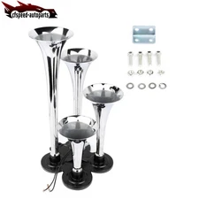 For Car Train Truck Van Bus Deep LOUD Train Air Horn Kit 12V 150 DB 4-Trumpet