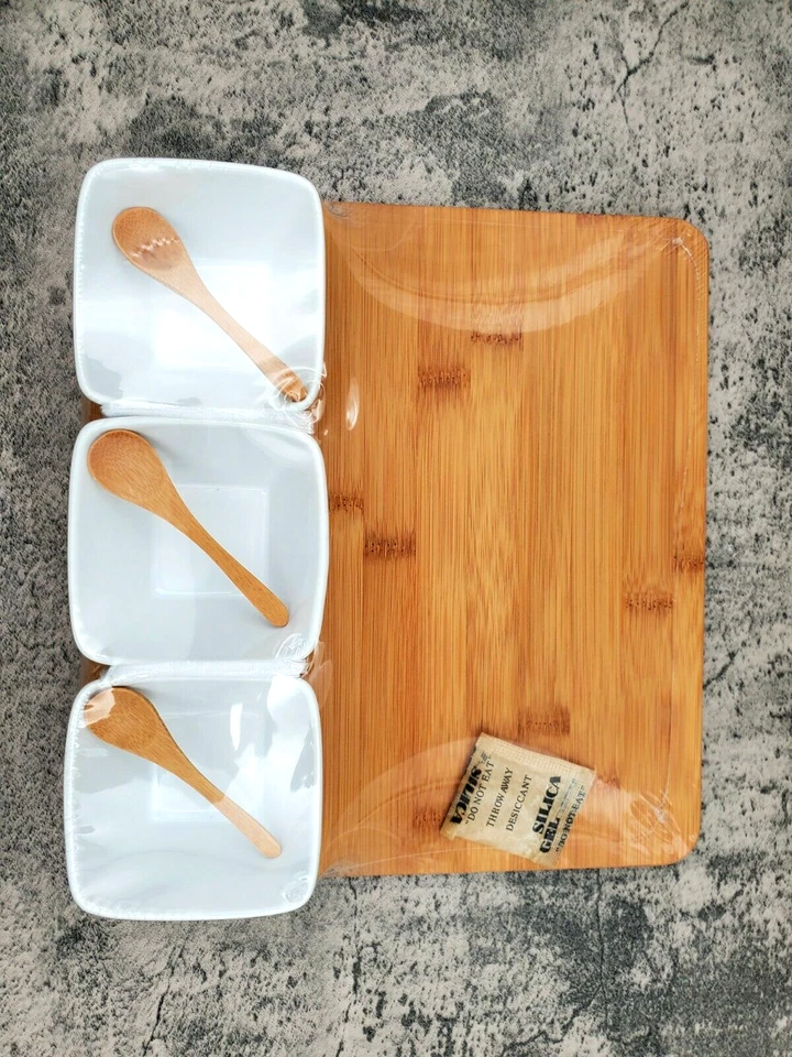 Core Bamboo 3 Part Entertainment Set MJ895 7 Pieces Organic Bamboo New in Box - Image 4 of 4