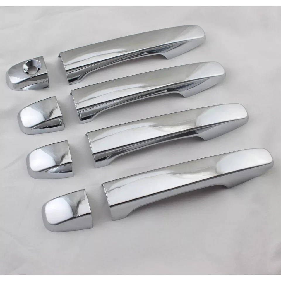 Tapa de manija de puerta cromada cubierta lateral moldura para Toyota Venza Wish 09-18 8 piezas Foto 2 de 2