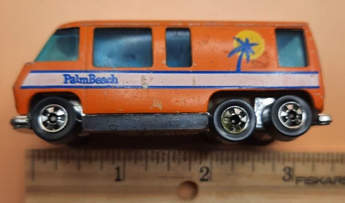 Vintage 1976 Hot Wheels GMC Motor Home Van Palm Beach Orange Hong Kong