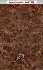 Outstanding Stabilized Carpathian Elm Burl scales #7332, 6 1/4 x 2 x 7/16" ea