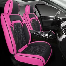 Quiln02 Leather Seat Cover 5 Seat Full, Universal Suitable for Most Cars, SUV...