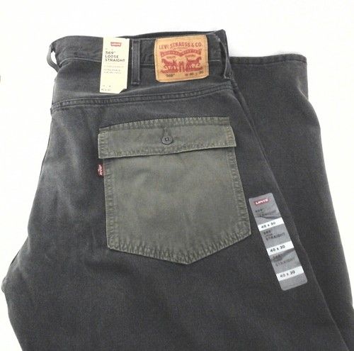 569 Jeans Loose Straight Kuromame Gray 