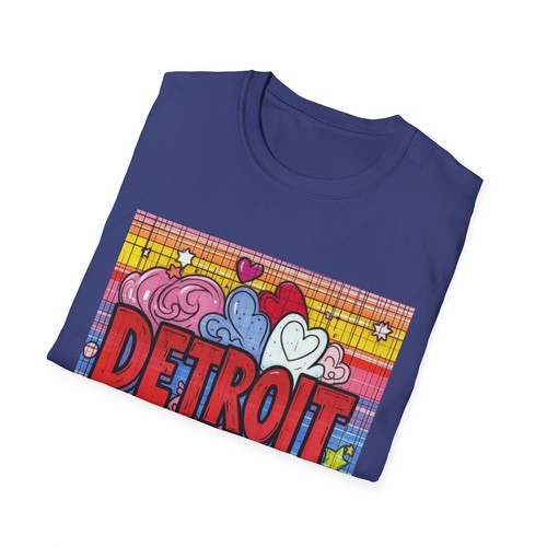 Detroit Love Graphic T-Shirt, Casual Summer Tee, Gift for Detroit Lovers, - Picture 17 of 21