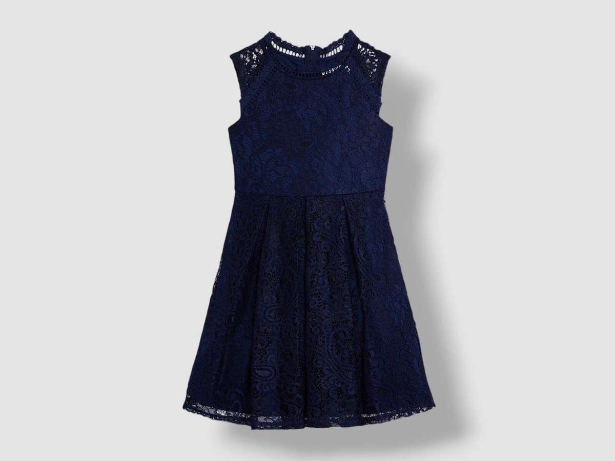 blue lace skater dress Little Angels Kids Girl's Size 6X decembermarkdowns2025 feminine and effortlessly special Size:XS(4) Fashion Nova | Dresses