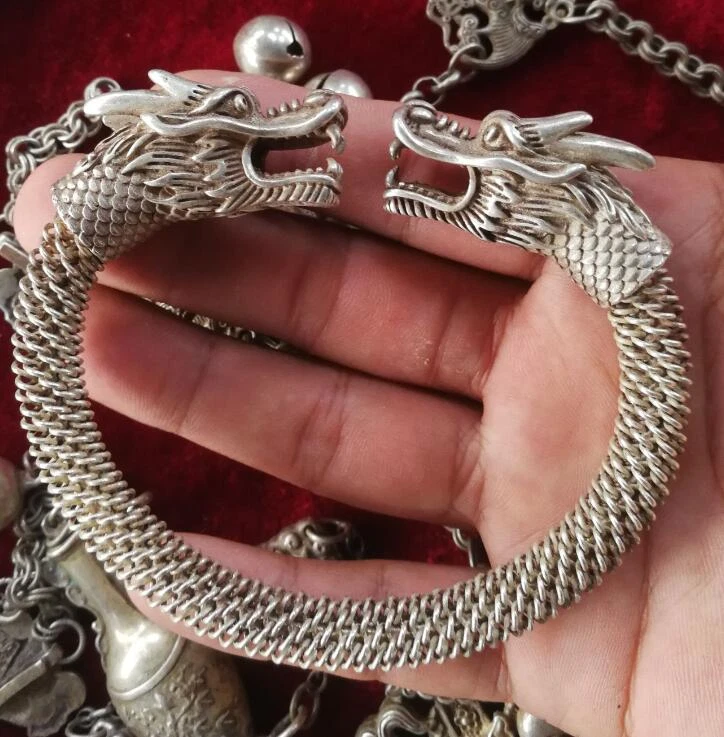 Tibetan silver dragon best sale bracelet