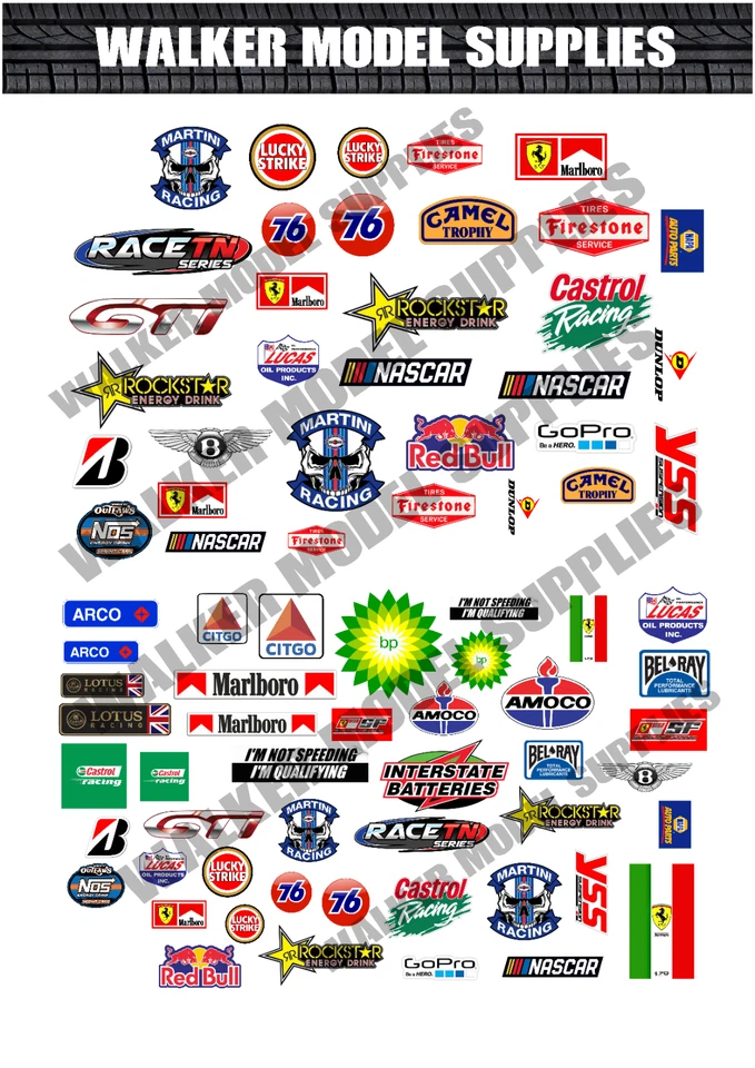 WALKER 1/43 Maßstab Vorgeschnitten Modern Stil Garage Zeichen Aufkleber / Modell Auto 4