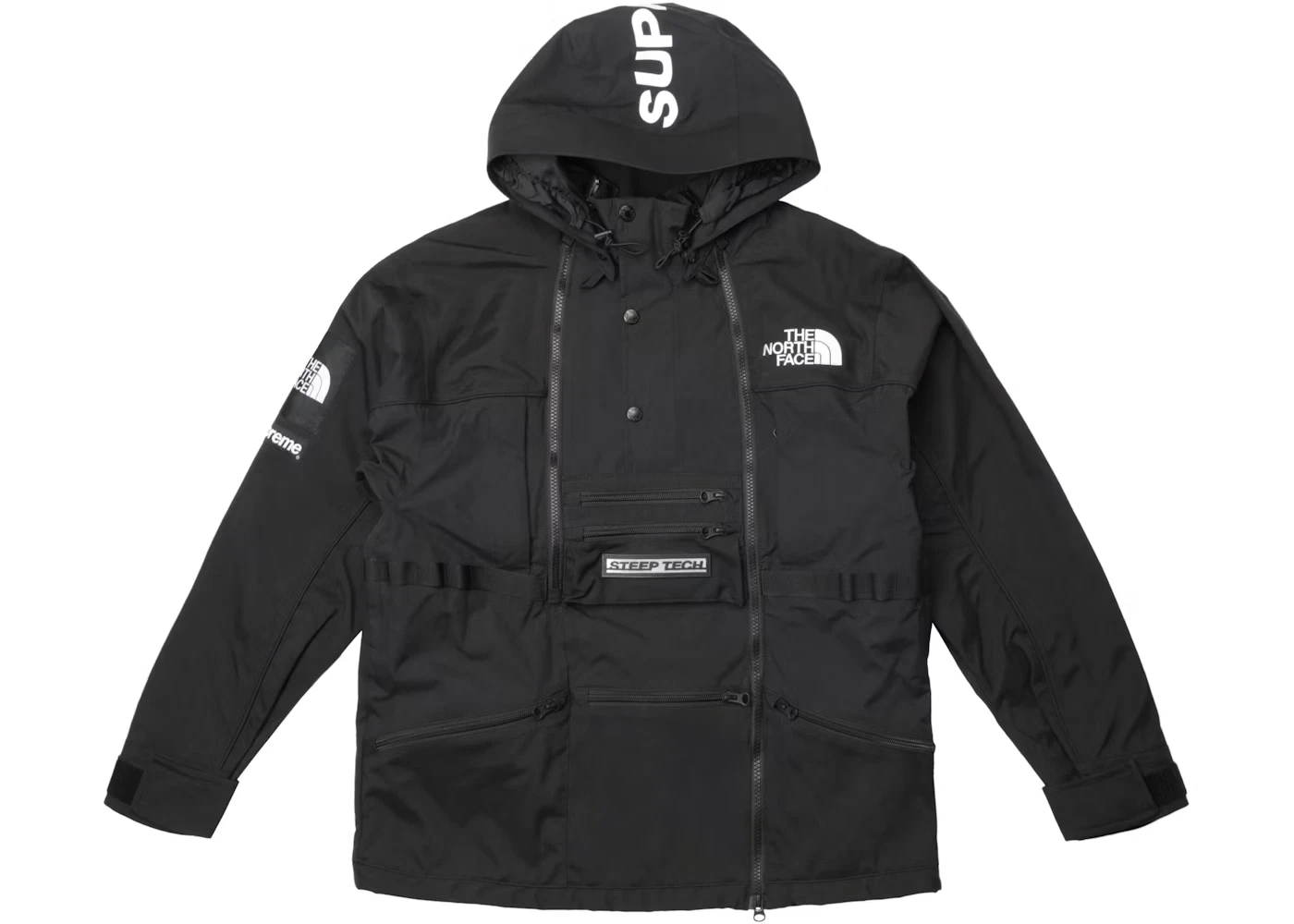 Authentique veste à capuche Supreme x The North Face Steep Tech noir moyen SS16