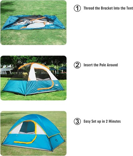Lightweight 2-Person Waterproof Dome Tent with Easy Setup - Camping Essential - Picture 9 of 11