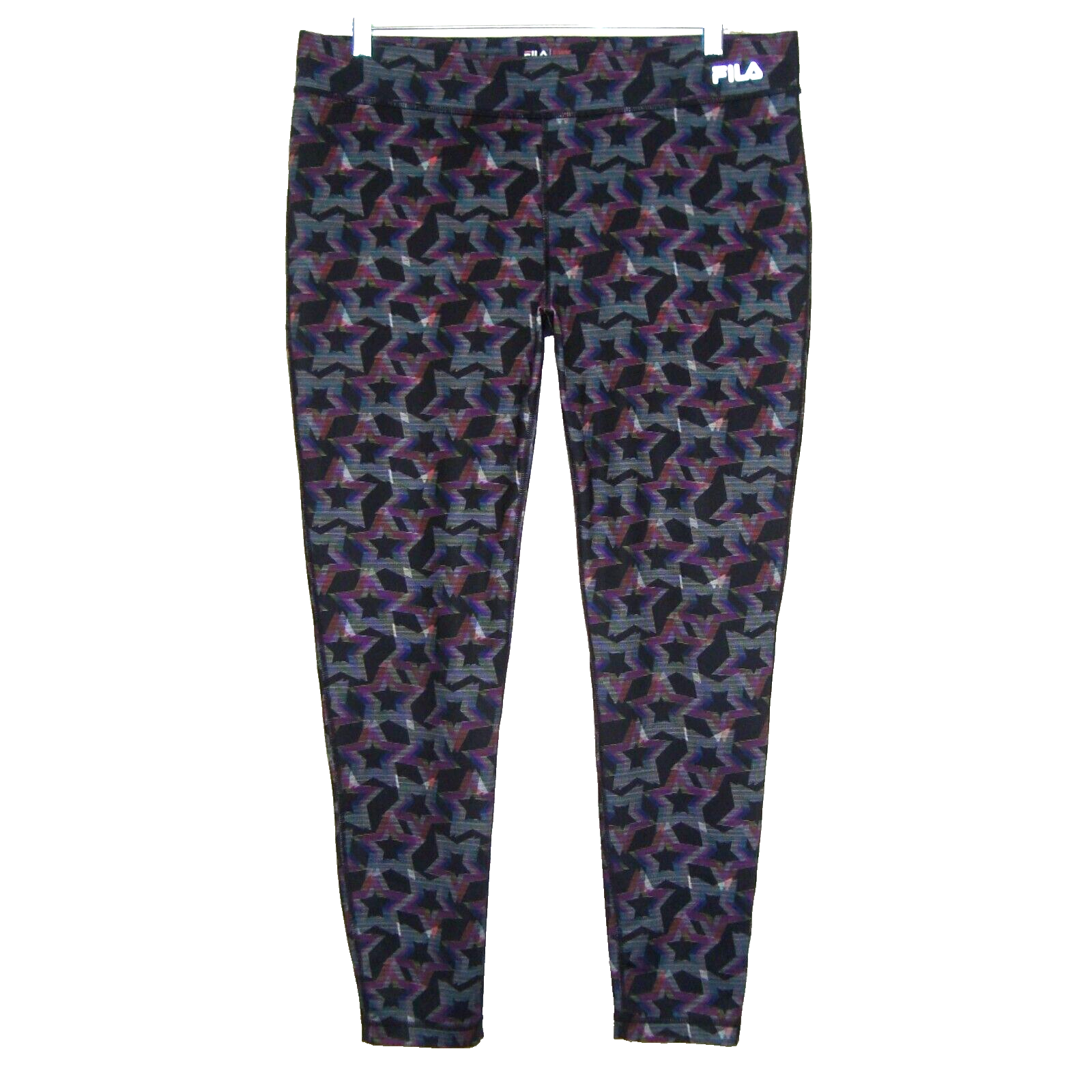 Leggings Fila Sport donna running performance stampa stelle taglia XL